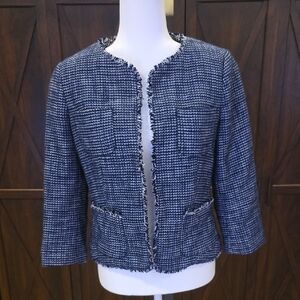 Banana Republic Blue Tweed Blazer